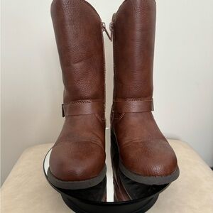 Oshkosh Brown Buckled Zipper Ridding Boots